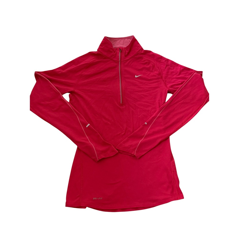 Nike Element Dri-FIT Women's Size Small Quarter Zip Running Top Dark Pink